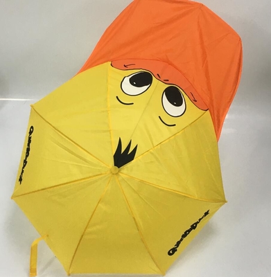 18 inç Manuel Açık Sevimli Karikatür Ördek Şemsiye Suya Dayanıklı Polyester