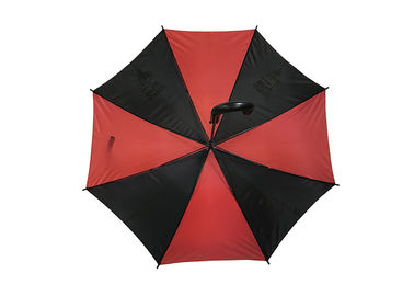 Kırmızı Otomatik Reklam Açık Open Stick Şemsiye J Kanca Plastik Saplı