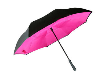 190T Pongee Yetişkinler İçin Yağmurlu Hava İçin Ters Şemsiye Renkli Ters