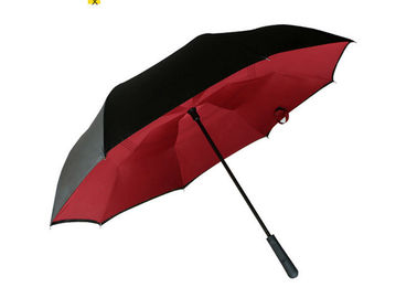 190T Pongee Yetişkinler İçin Yağmurlu Hava İçin Ters Şemsiye Renkli Ters