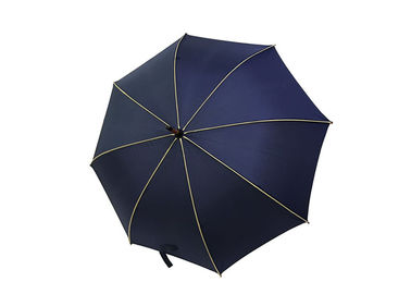 Yağmur Parlaklık Hava İçin Dayanıklı Erkek Lacivert Şemsiye Ahşap Kavisli Kolu