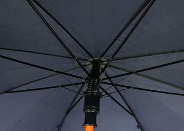 Yağmur Parlaklık Hava İçin Dayanıklı Erkek Lacivert Şemsiye Ahşap Kavisli Kolu