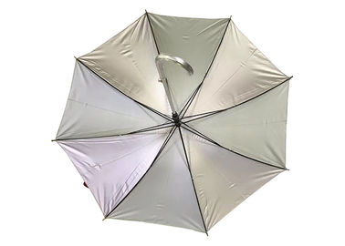 Renkli Düz Alüminyum Şemsiye Gümüş Tutkal Kaplama Oto Açık J Şekli Kolu