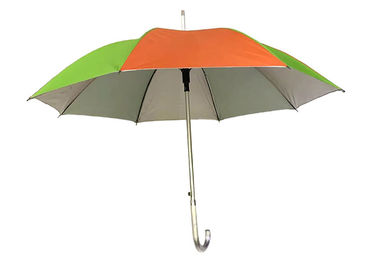 Renkli Düz Alüminyum Şemsiye Gümüş Tutkal Kaplama Oto Açık J Şekli Kolu
