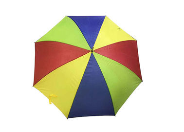 Kişiselleştirilmiş Hafif Kompakt Golf Şemsiye Gökkuşağı Rengi Güçlü