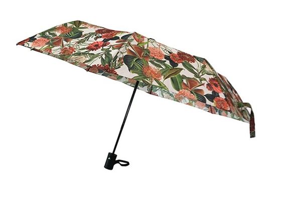 Seyahat İçin Bayanlar Pongee Otomatik Katlanır Şemsiye