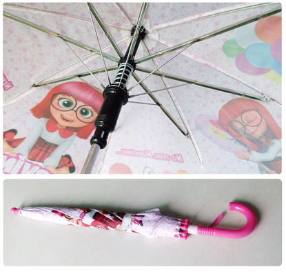 BSCI Karikatür Desen Rüzgar Geçirmez Çocuk Katlanır Şemsiye