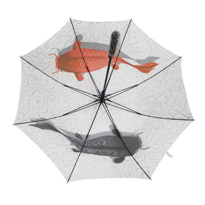 27 inç Metal Şaftlı Pongee Rüzgar Geçirmez Büyük Şemsiye