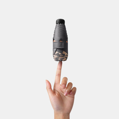 Mini UV Koruması Ultra Hafif Kompakt Katlanır Şemsiye Pongee Kumaş