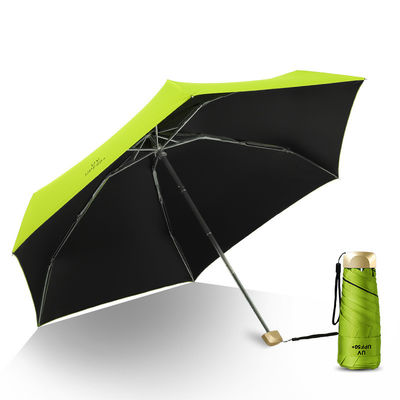 Meyve Baskıları UV Anti 5 Katlanır Cep Şemsiyesi Ultra Hafif Mini Kapsül