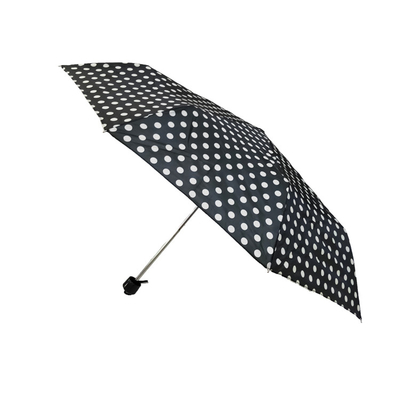 Kadınlar için Manuel Açık 190T Polyester Rüzgar Geçirmez Katlanır Şemsiye