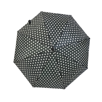 Kadınlar için Manuel Açık 190T Polyester Rüzgar Geçirmez Katlanır Şemsiye
