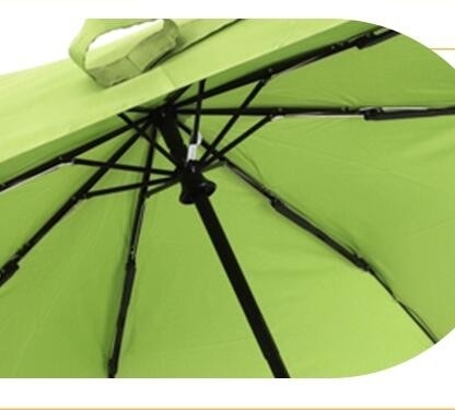 21&quot;x8k Bambu Saplı Çift fiberglas kaburga Otomatik Katlanabilir Şemsiye