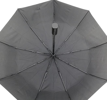 Erkekler için 3 Kıvrımlı 10 Kaburga Rüzgar Geçirmez Fiberglas Çerçeve Şemsiyesi