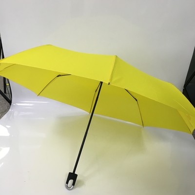 Rüzgar Geçirmez Katlanabilir 190T Pongee kumaş Kilit Şemsiyesi