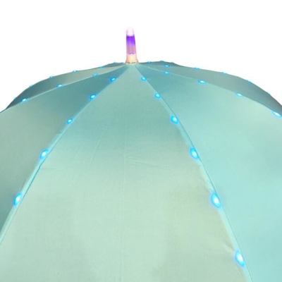 Çap 80CM Pongee Manuel Açık LED Işık Şemsiyesi Çocuklar İçin