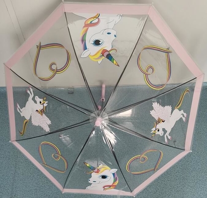 70cm Otomatik Açık Kubbe Şekli POE Çocuk Kompakt Şemsiye
