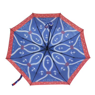 Bayanlar İçin Özel Pongee Otomatik Açık Rüzgar Geçirmez 3 Katlanır Şemsiye