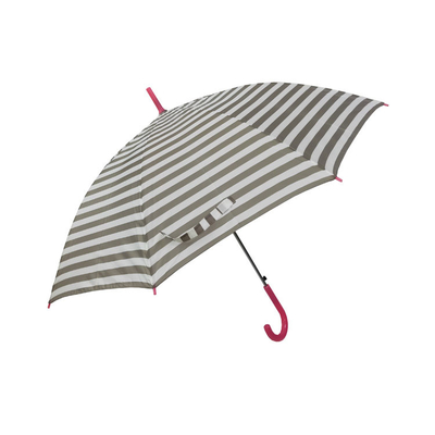 Rüzgar Geçirmez 23&quot; Polyester 190T Ahşap Saplı Düz ​​Şemsiye