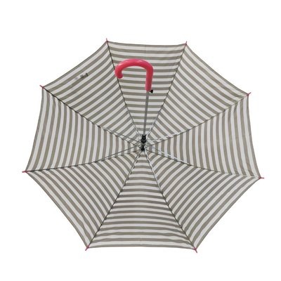 Rüzgar Geçirmez 23&quot; Polyester 190T Ahşap Saplı Düz ​​Şemsiye