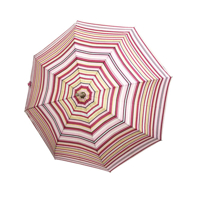 Bayanlar için 23 inç Pongee Kumaş Dijital Baskı Şerit Şemsiye
