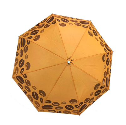 SGS Kompakt Taşınabilir Polyester 190T Özel Logolu 3 Katlanır UV Şemsiyesi