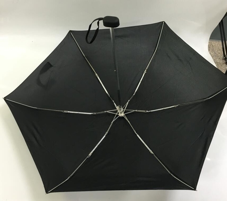 190T Pongee 5 Katlı Küçük Cep Şemsiyesi 19''X6k Alüminyum Çerçeveli