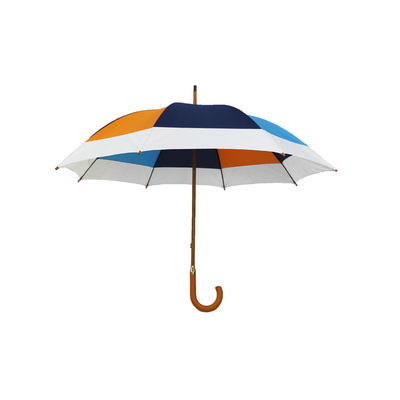 Özel Logo Rüzgar Geçirmez 23 inç Ahşap Çubuk Şemsiye