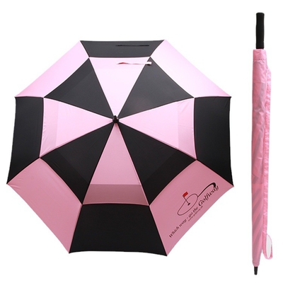 33 inç Rüzgara Dayanıklı Fiberglas Logosu Promosyon Golf Şemsiyesi