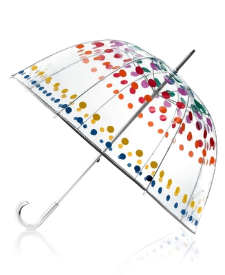 J Kanca Saplı Hava Koşullarına Dayanıklı Şeffaf Kabarcık Şemsiye