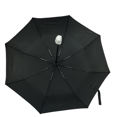 Rüzgar Geçirmez Çift Fiberglas Kaburga Şemsiye Siyah Renk Dia 95cm
