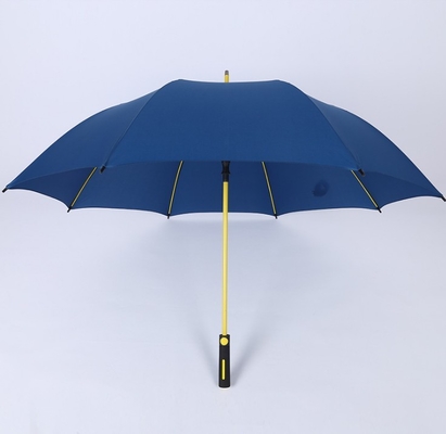 30 İnç Sarı Otomatik Açık Golf Şemsiyesi Fiberglas Çerçeve