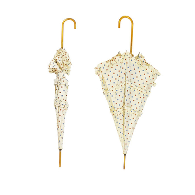 Dantel altın çerçeveli moda tasarımı Bayan şemsiyesi