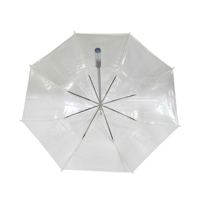 Otomatik Açık Rüzgar geçirmez Alüminyum Çerçeve Şeffaf Yağmur Şemsiyesi 23 Inç
