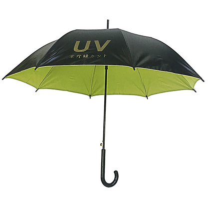 Siyah UV-Dayanıklı Pongee Otomatik Açık Çubuk Şemsiye Çaprağı 105cm