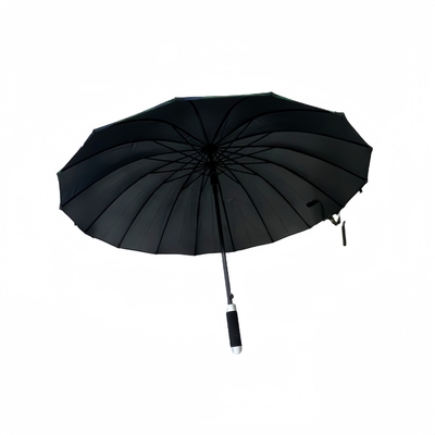 25 inç büyük düz sapı kompakt golf brolly 16 kaburga ile süper rüzgar geçirmez şemsiye