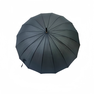 25 inç büyük düz sapı kompakt golf brolly 16 kaburga ile süper rüzgar geçirmez şemsiye