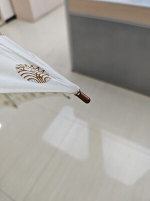 23 Inç Otomatik Açık Çubuk Şemsiye, Mükemmel Yağmur Koruması İçin Pamuk Linen ve Cam Elyaf Kırakları