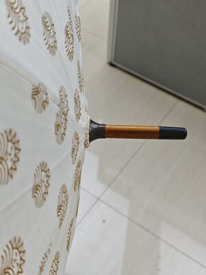 23 Inç Otomatik Açık Çubuk Şemsiye, Mükemmel Yağmur Koruması İçin Pamuk Linen ve Cam Elyaf Kırakları