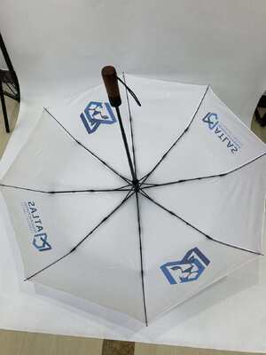 Wooden Handle Umbrella 23 Inches Lightweight 3-Fold Umbrella