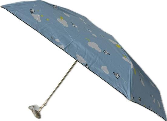 Classic Windproof 5-Fold Manual Umbrella, Black Coated Canopy, Business Gift with Custom Printing