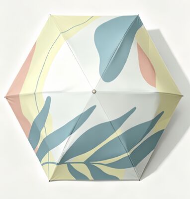Fashion Design Windproof Girl Portable Sunny & Rainy Protection Manual Three Folding Umbrella Daily Travel