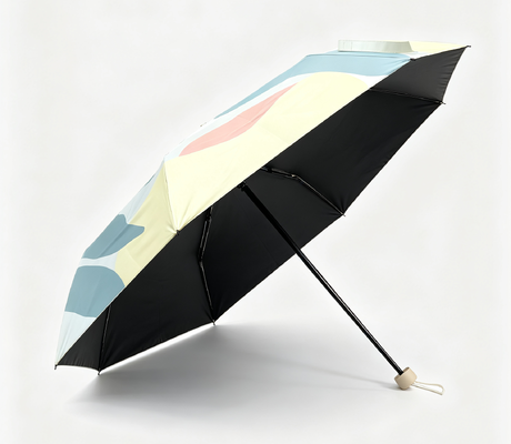 Fashion Design Windproof Girl Portable Sunny & Rainy Protection Manual Three Folding Umbrella Daily Travel