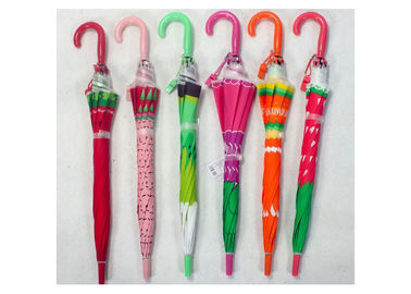 POE Malzemeler Çocuklar Kompakt Şemsiye Otomatik Açık Metal Çerçeve Isı Şeffaf Baskı