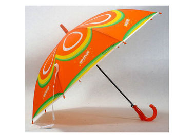 POE Malzemeler Çocuklar Kompakt Şemsiye Otomatik Açık Metal Çerçeve Isı Şeffaf Baskı