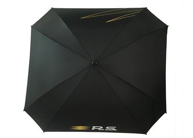 Kare Shape Siyah Promosyon Golf Şemsiye Pongee Serigrafi Logolu