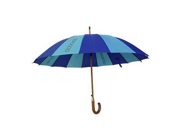 J şekli tahta sopa şemsiye, yağmur şemsiye ahşap sapı rüzgar geçirmez çerçeve