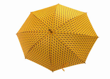 Sarı Kadin Ahşap Yağmur Şemsiye Ahşap Saplı Mil Polyester Kumaş