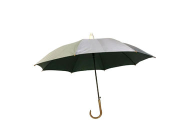 23 inç 8 kaburga otomatik açık ahşap sapı şemsiye UV kaplı metal çerçeve