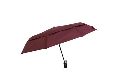 Pongee Katlanabilir Golf Şemsiye 25 inç 9 Kaburga Kauçuk / Plastik Saplı